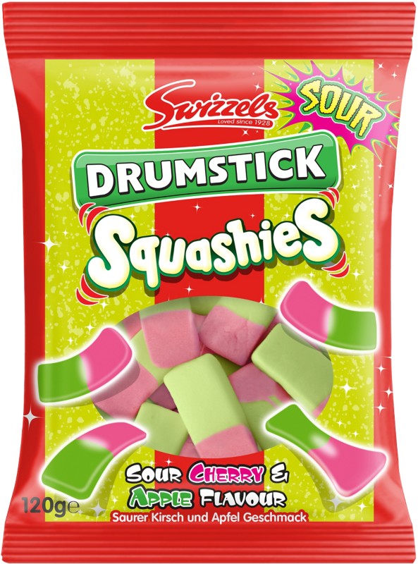 Swizzels Squashies Drumstick Sour Cherry & Apple 120g 