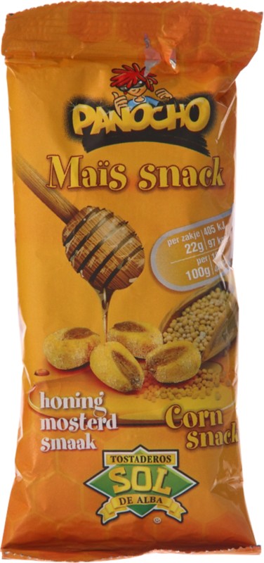 PANOCHO Honing mosterd Maïssnack 26 g 50 Stuks