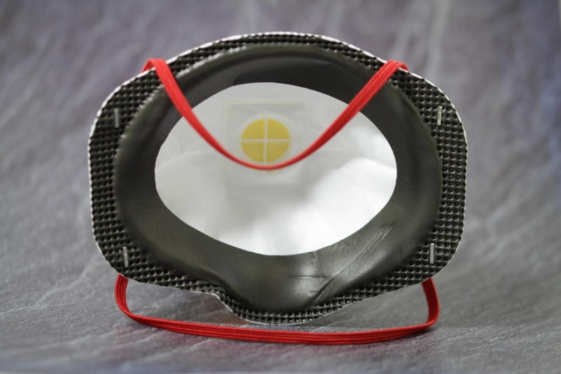 Das Innerere einer Atemschutzmaske