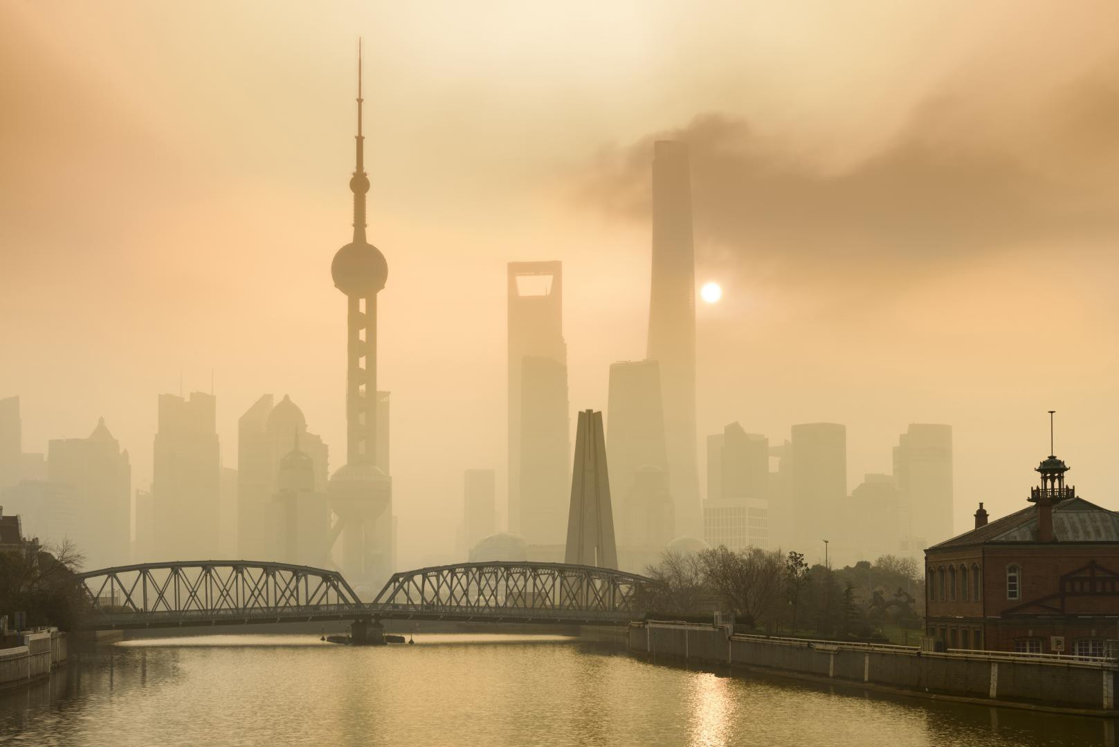 Smog über der Stadt