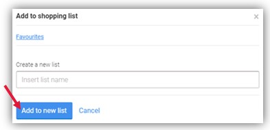 What is a shopping list and how do I use it?